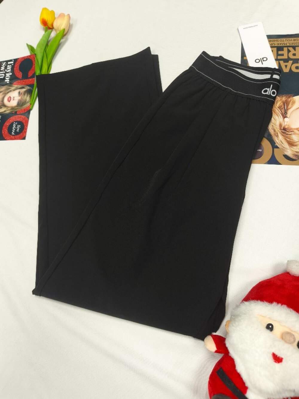 ALO Yoga Suit Up Pants Black ◼ Casual Office Travel Trousers Regular Length😊 - Picture 6 of 7